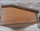 Vintage Sloped Lid Benchtop Solid Pine Secretary Stationary Bible Box 
