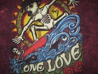 Fantasy Tee s Vtg 80s 90s Rasta Bonz Bones Surf Surfer One Love Tie Dye T Shirt