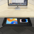 Steel Slide Out Desk Keyboard Pull Out Tray Under Drawer Shelf Pen Holder Black