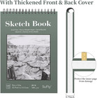 Sketch Book 9x12  Drawing Paper Pad-68lb 100gsm  Top Spiral Sketchbook Hardcover