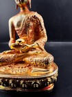 Antique Chinese Gold Gilt Bronze Green Tara Buddha Statue - Tibetan Buddhist Art