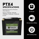 Powertex Ytx20h-bs Lithium Battery     Bms  680 Ca  4-terminal  Jump-start   More 