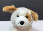 Russ Berrie Plush Puppy Dog White Tan Cookie Pink Collar Stuffed Animal 10 