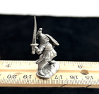 Vintage 80s Pewter Knight Sword   Shield Figure Signed By Ray Lamb