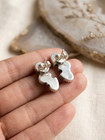 925 Sterling Silver Turquoise Stud Earrings   Handmade Boho Teardrop Earrings