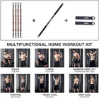 Innstar Bench Press Resistance Bands Set With Fitness Bar Yoga Pilates Exercise