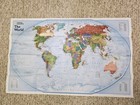 National Geographic The World Map And Satellite Map 2008 32 x20 