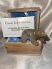 Cassiar Jade Collection Sunset Agate Polar Bear Figurine Box   Coa Allen T 