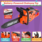 Pretend Play Toy Chainsaw Rotating Plastic Chain Pull Cord   Realistic Sounds
