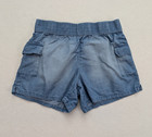 So Girl s Shorts Size Xl 14 16 Chambray  Elastic Waist Pull-on Cargo Pockets