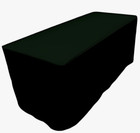 5  Ft  Fitted Polyester Table Cover Wedding Banquet Event Tablecloth   black 