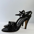 Vintage 60   s Black Strappy Coccini Heels Women   s Shoes 