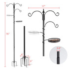 Bird Feeding Station Kit - 77  Bird Feeder Pole With 5 Prong Base  Wild Bird Fe
