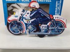 Vintage Japan Tin Police Motorcycle Friction Powered 8 5  Box Toy