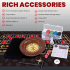 10 Inch Premium Solid Wood Roulette Wheel   Craps Set With Double-sided Tabletop