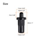 24 Pcs 7 5mm Cabinet Door Spring Repair Pins Plastic Door Panel Connector  Black