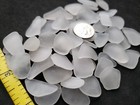 Genuine Pure Beach Sea Glass Surf Tumbled White Clear Snow Good Frosted Small L3