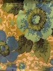 Vintage Folding Wooden Sewing Basket Craft Caddy Floral Fabric Mid Century Boye