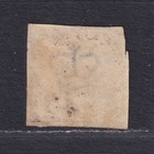 Denmark Scott 2 Used 1851 4rs Emblems Imperf 124 Neumunster 3-ring Cancel