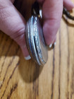 Vintage Illinois Pocket Watch With Etched Sides And Train On Back In Vintage   