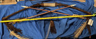 Navajo Bow   Arrow 39  Long W 2-30 arrows Antler Handle Feathers  Medicine Pouch