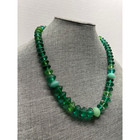 Antique Vaseline Glass African Trade Beads Translucent Blue Green C  1800s
