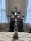 Pottery Barn Crystal Snowflake Bottle Stopper Silver clear Holiday Christmas