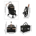 4-in-1 Double Pet Stroller W  Detachable Carrier Travel Carriage Cats little Dog