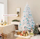 White Artificial Christmas Tree 4 5 6 7ft Unlit Full Pvc Hinged Xmas Tree