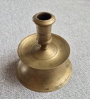 Antique Portuguese 17th Century Brass Capstan Candle Holder