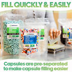 Size 000 Separated Clear Empty Vegan Vegetarian Veggie Capsules Pills Veg Caps
