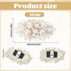 Ymapinc Decorative Shoe Clips For Women Dress Shoes  1 Pair Pearl Shoe Clips    