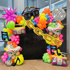 171pcs 80s 90s Disco Balloon Arch Kit     Retro Party Decorations  Foil Balloons