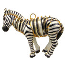 Zebra Articulated Cloisonne Metal Christmas Tree Ornament Animal Wildlife Horse