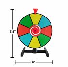 Prize Wheel 6 Inch Spinning Dry Erase Color Face Desktop Spinner