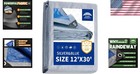 12x30 Feet Heavy-duty Waterproof Tarp - Perfect For Camping And Backpacking