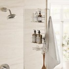 Shower Caddy Hanging Over The Shower Door Organizer Stainless Steel Rack 2 Shelf