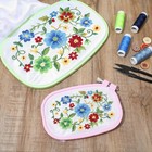Nogeqi 2pcs Square Embroidery Hoop  Plastic Cross Stitch Hoop  Rectangle 