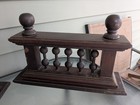 Pair Of Antique Victorian Stick   Ball Footed Galleries   Finials Pediment 1892