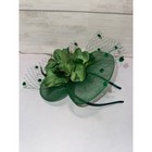 Emerald Green Flower Fascinator Hat Mesh Veil Headband Tea Party Wedding Wedding