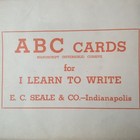Vtg Abc Cards Learn Write  s Print Cursive 2 Sided Classroom Decor Homeschool