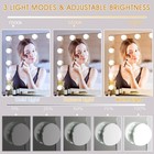 Black Vanity Mirror With Lights Large Hollywood Vanity Mirror With 15 Led Bulbs