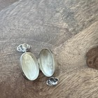 Vintage Candy-shaped Hinged Sterling Silver Metal Pill Box Trinket Box  2 Inches
