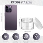 6 Pack Plastic Jars Containers With Lids Wide-mouth Refillable 3 Oz White