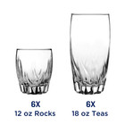 12-piece Radiant Glass Drinkware Set  Clear  16 Oz   12 Oz