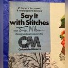  say It With Stitches  Embroidery   Crewel Pattern Vintage How To Book 1977