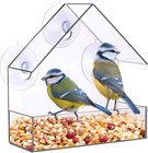 Bird Feeder  Clear Window Outside Hanging Bird Feeder House With Suction Cup Us