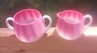 1893 World s Fair Libby Cup Creamer Set  Peach Blow  