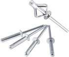 50-pcs 3 16  X 3 4  Aluminum Tri-fold Blind Pop Rivets 14-15mm Grip Silver