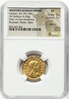 Gold Gratian 367-383 Ad  5 5 Western Roman Empire Av Solidus Coin  Scarce Ngc Vf